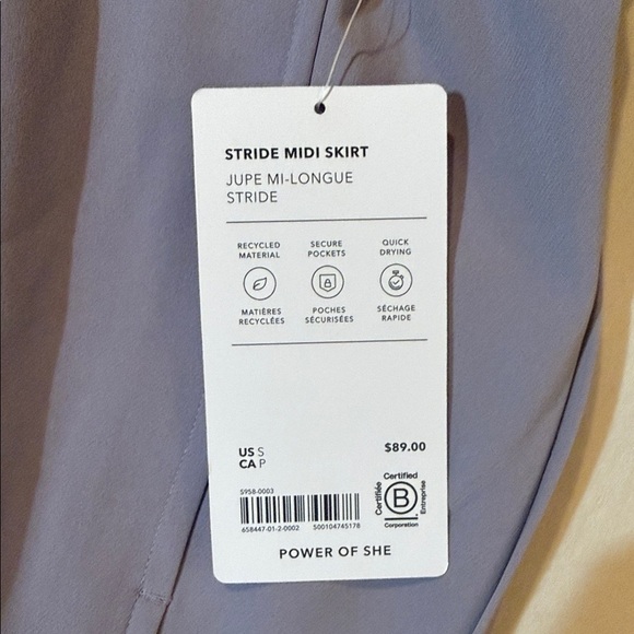 NWT Athleta Stride Midi Skirt in Violet Size S - Picture 2 of 10